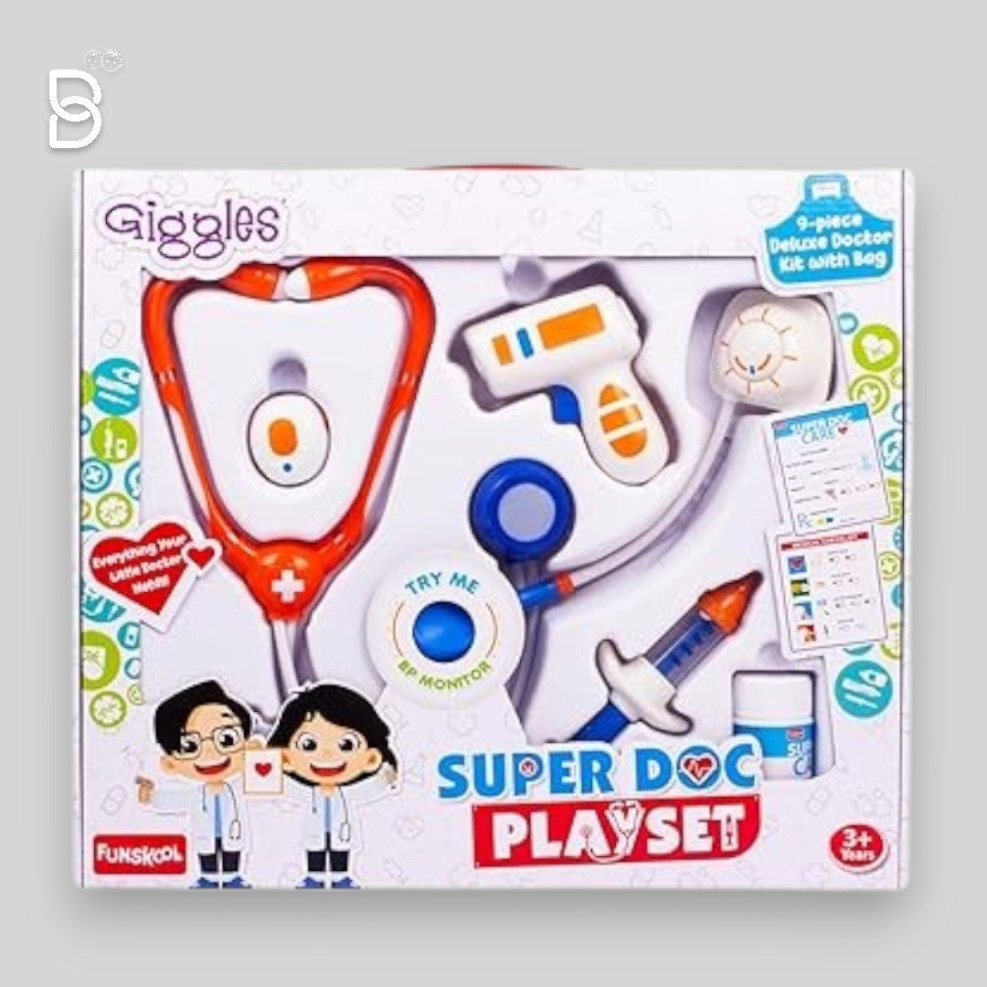 FUNSKOOL SUPER DOCTOR PLAYSET TOY – PRETEND PLAY TOYS FOR 3+ KIDS ROLE PLAY TOYS – MULTICOLOR - SUPER DOCTOR