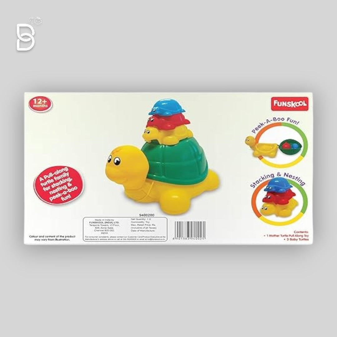FUNSKOOL PULL-ALONG TURTLE TOY- MULTICOLOR - TODDLER, KID - PLASTIC MATERIAL