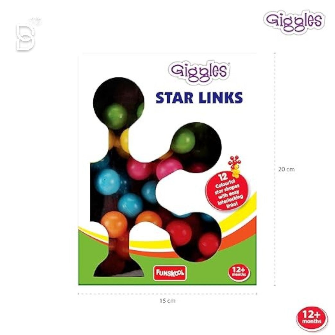 FUNSKOOL - STAR LINKS PLUS - 24PCS, MULTI-COLOURED INTERLOCKING LEARNING EDUCATIONAL TOY