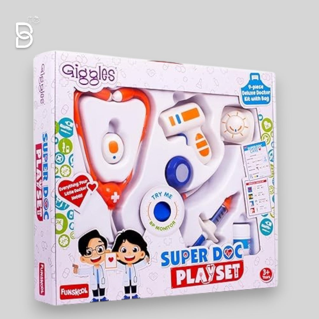 FUNSKOOL SUPER DOCTOR PLAYSET TOY – PRETEND PLAY TOYS FOR 3+ KIDS ROLE PLAY TOYS – MULTICOLOR - SUPER DOCTOR