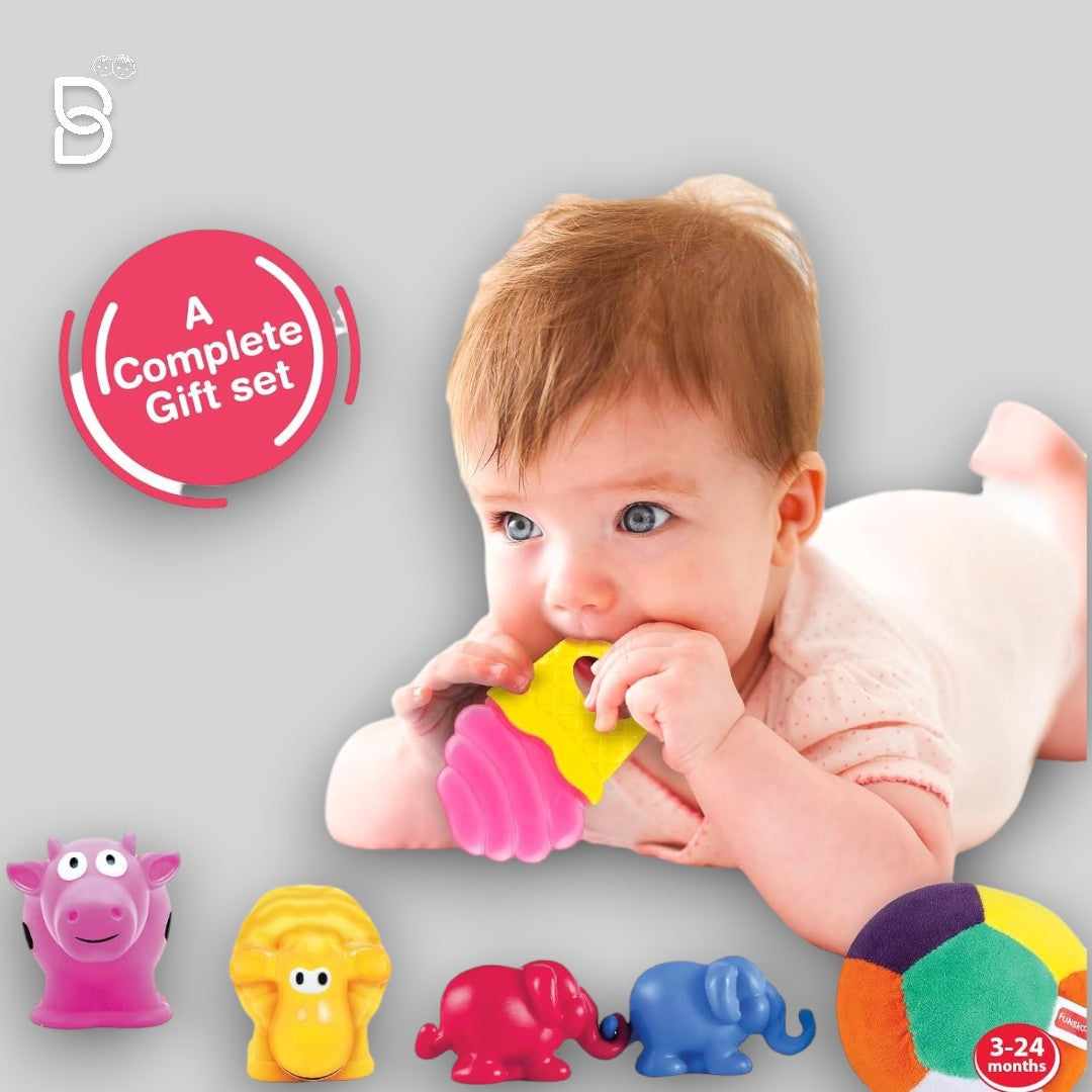 GIGGLES PLASTIC GIFT SET PREMIUM (9 TOYS) MULTI-COLOUR,FOR KIDS - GIFT SET