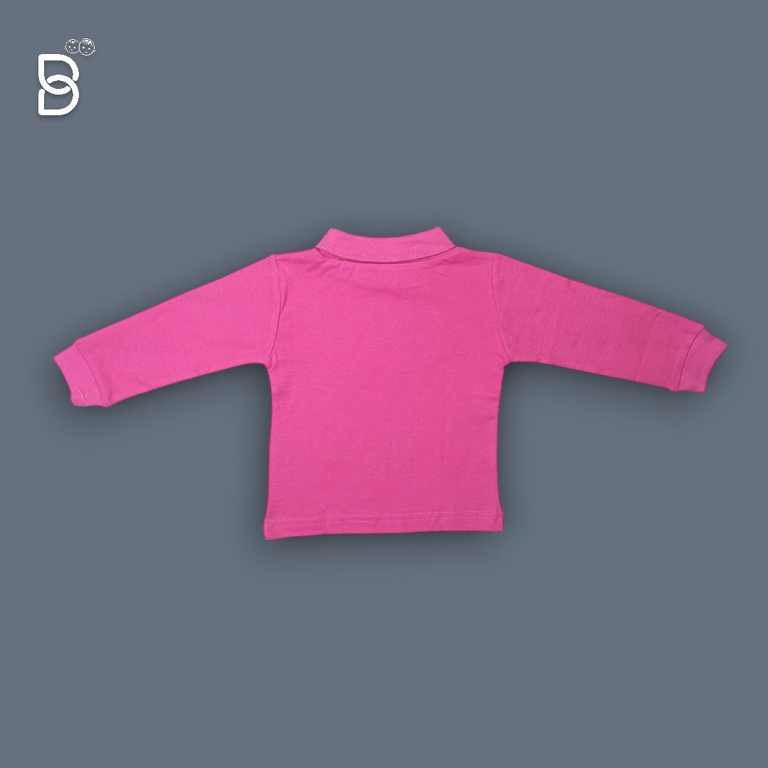 POLO NECK T-SHIRT PINK COLOR