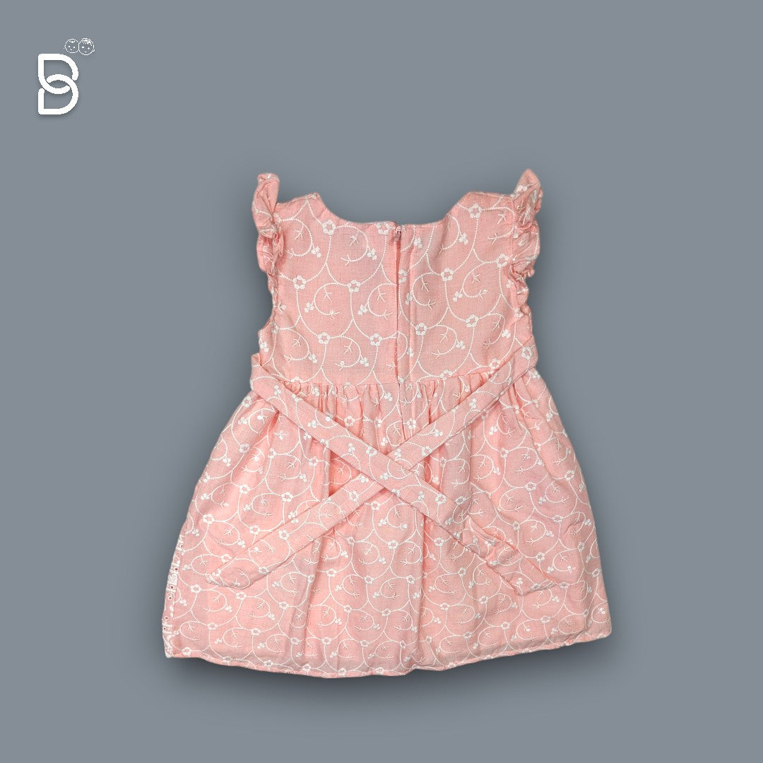 NEW BORN BABY FROCK -PEACH - JILAX