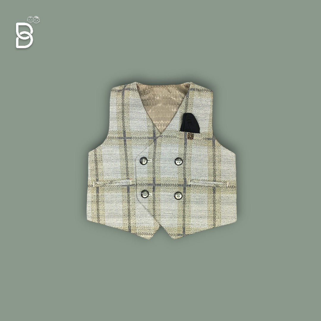 BOYS CASUAL WAISTCOAT &SHIRT &TOUSER & BOW TIE