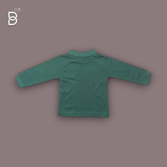 POLO NECK T-SHIRT GREEN COLOR