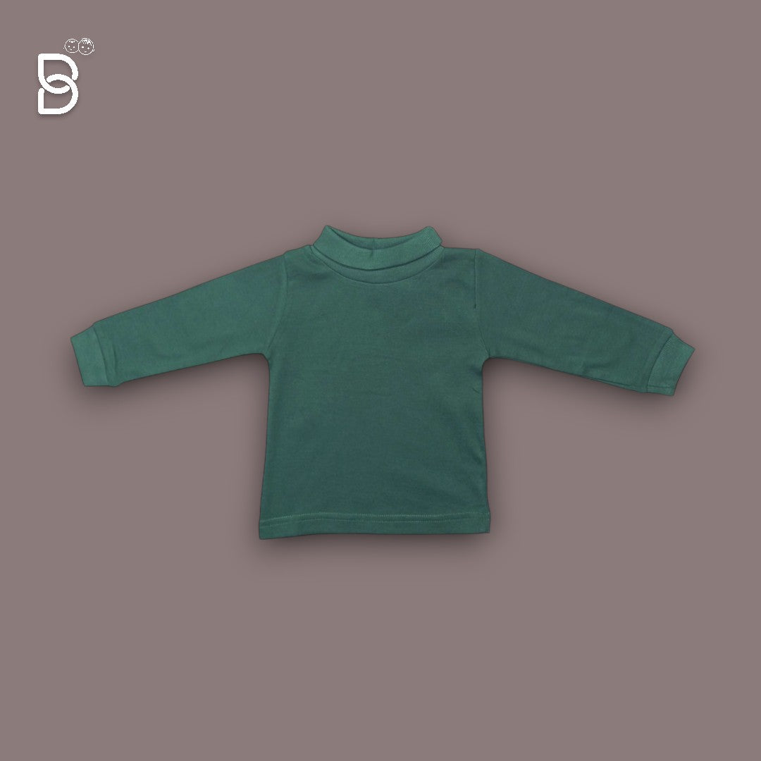 POLO NECK T-SHIRT GREEN COLOR