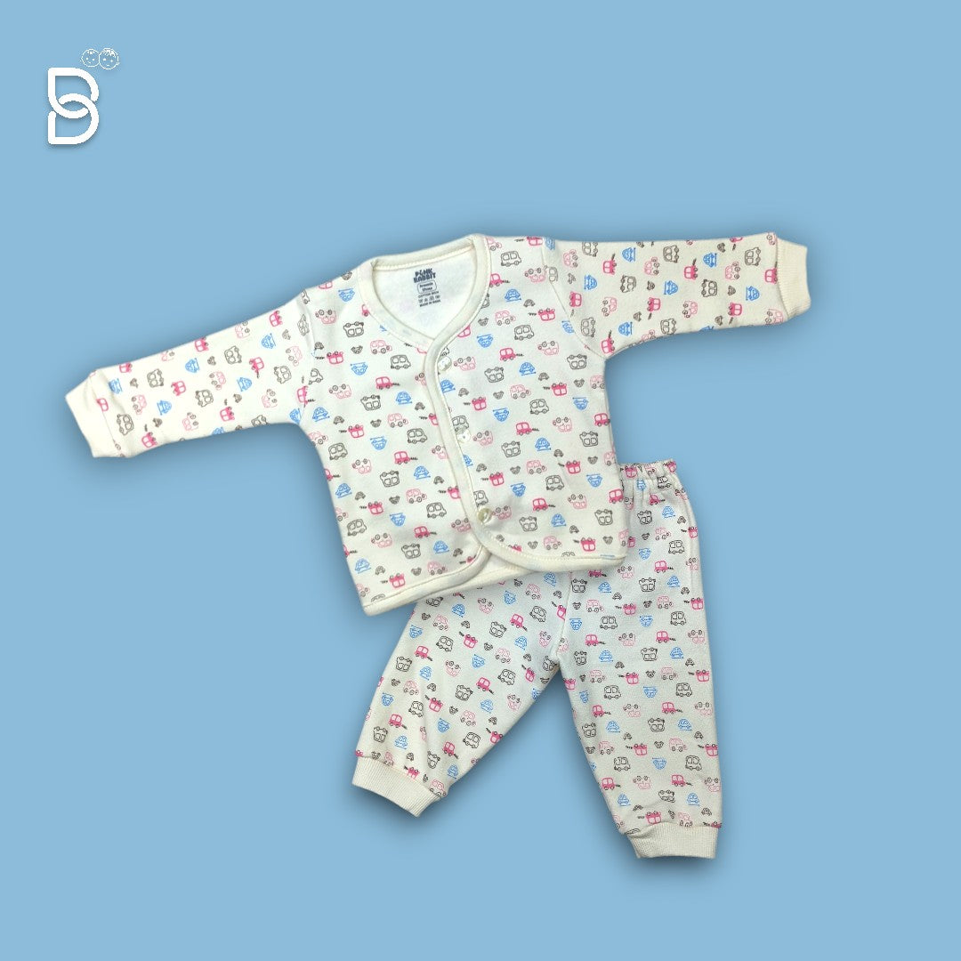 NEW BORN BABY COTTON SET - PINK RIBBON