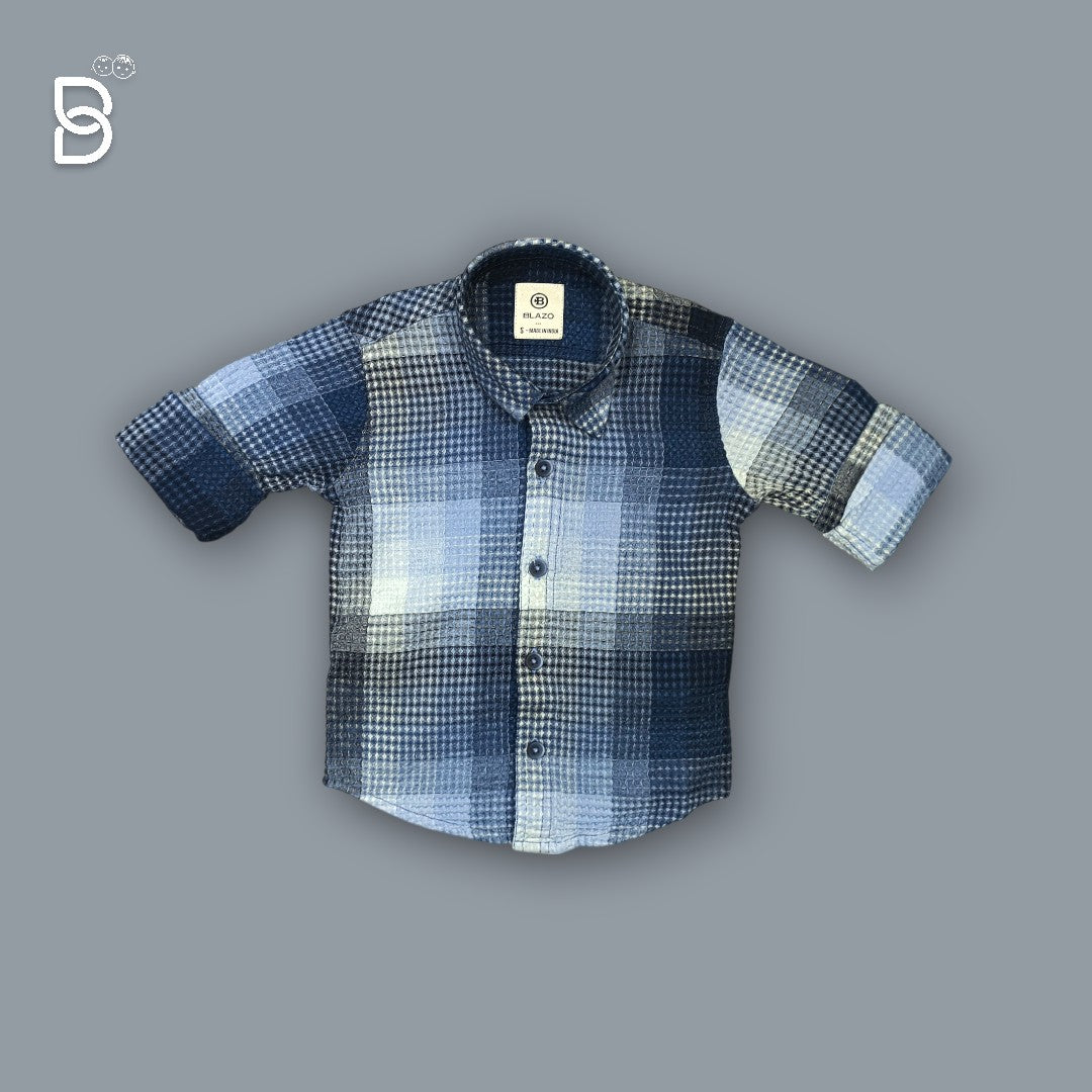 BOY SHIRT BLUE CHECKERED