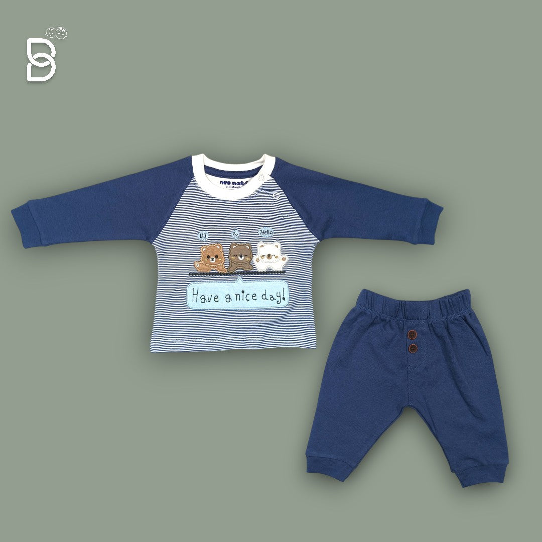 NEO NATE - FULL SLEEVE T-SHIRT AND PANT BLUE COLOR