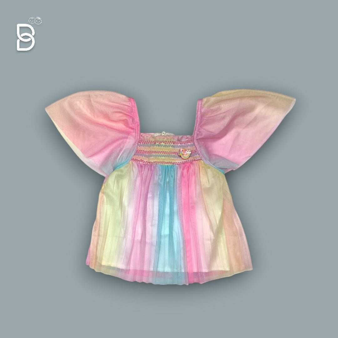 NEW BORN BABY FROCK MULTICOLOR - JILAX
