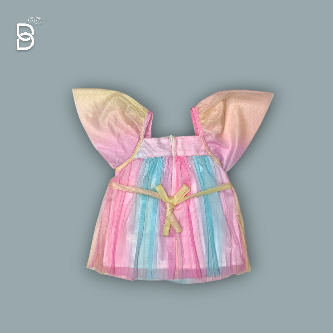 NEW BORN BABY FROCK MULTICOLOR - JILAX