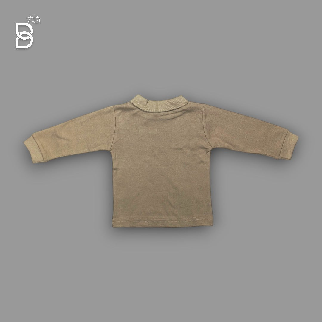 POLO NECK T SHIRT SKIN COLOR