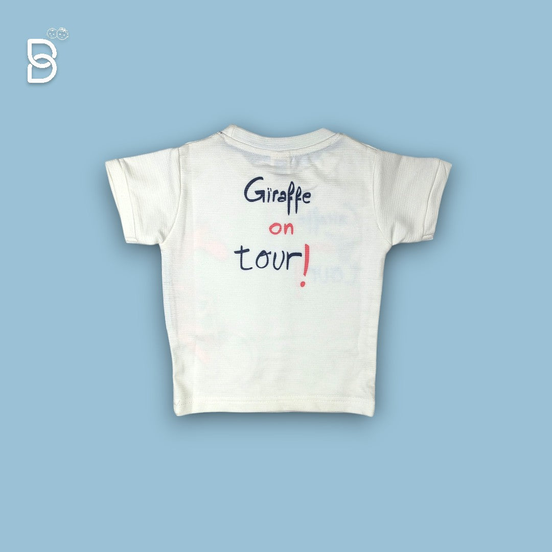 KIDS WHITE T-SHIRT & ORANGE NICKER