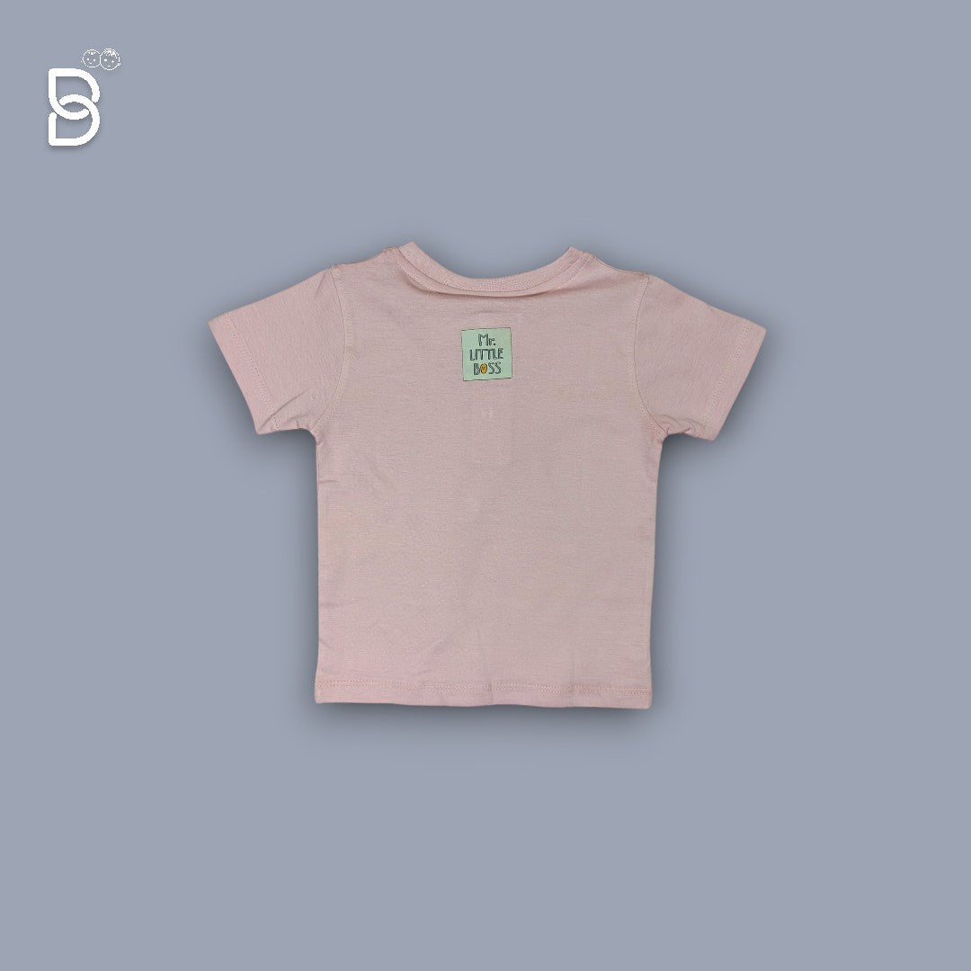 KIDS CASUAL WEAR T-SHIRT & NICKER PEACH - O&O