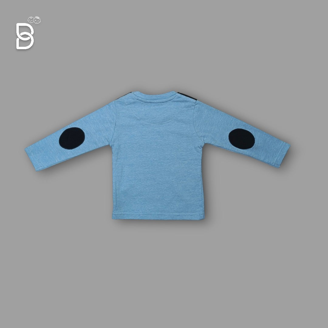 NEW BORN PRINTED T-SHIRT AND PANT COMBO BLUE - MINI TAURUS