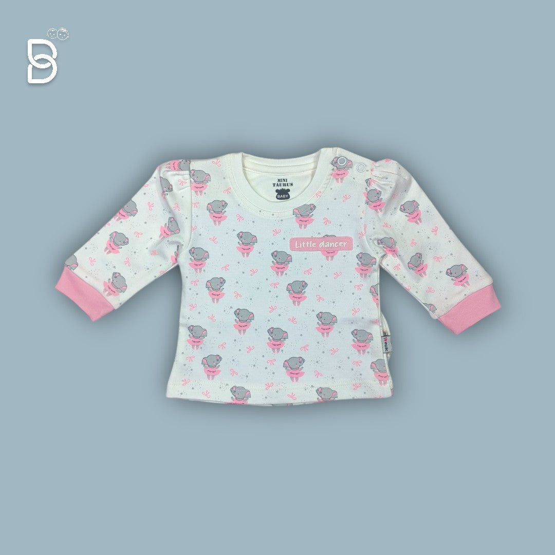 NEW BORN BABY GIRL JOGGER SET WHITE - MINI TAURUS