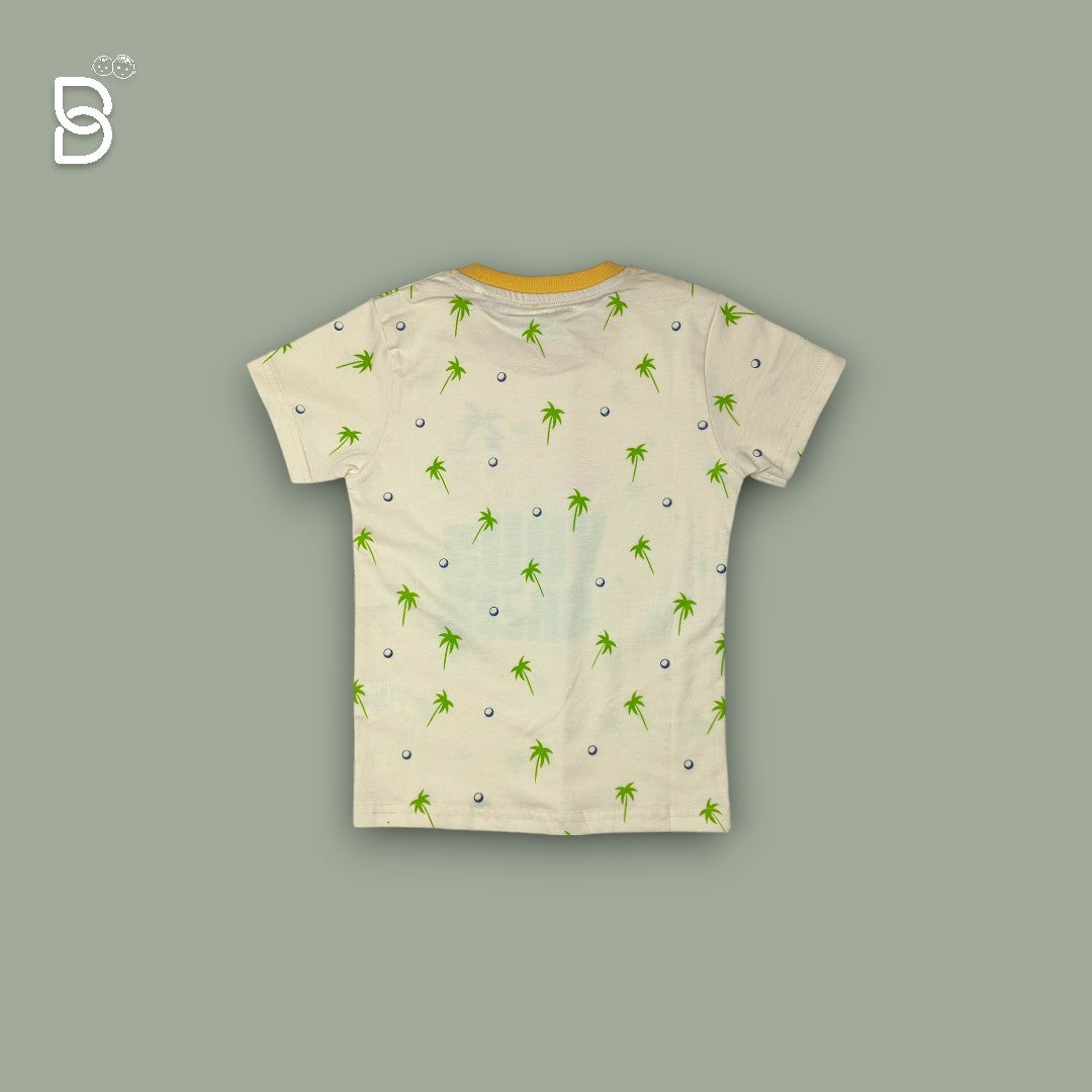 BOYS CREAM T-SHIRT & YELLOW NICKER