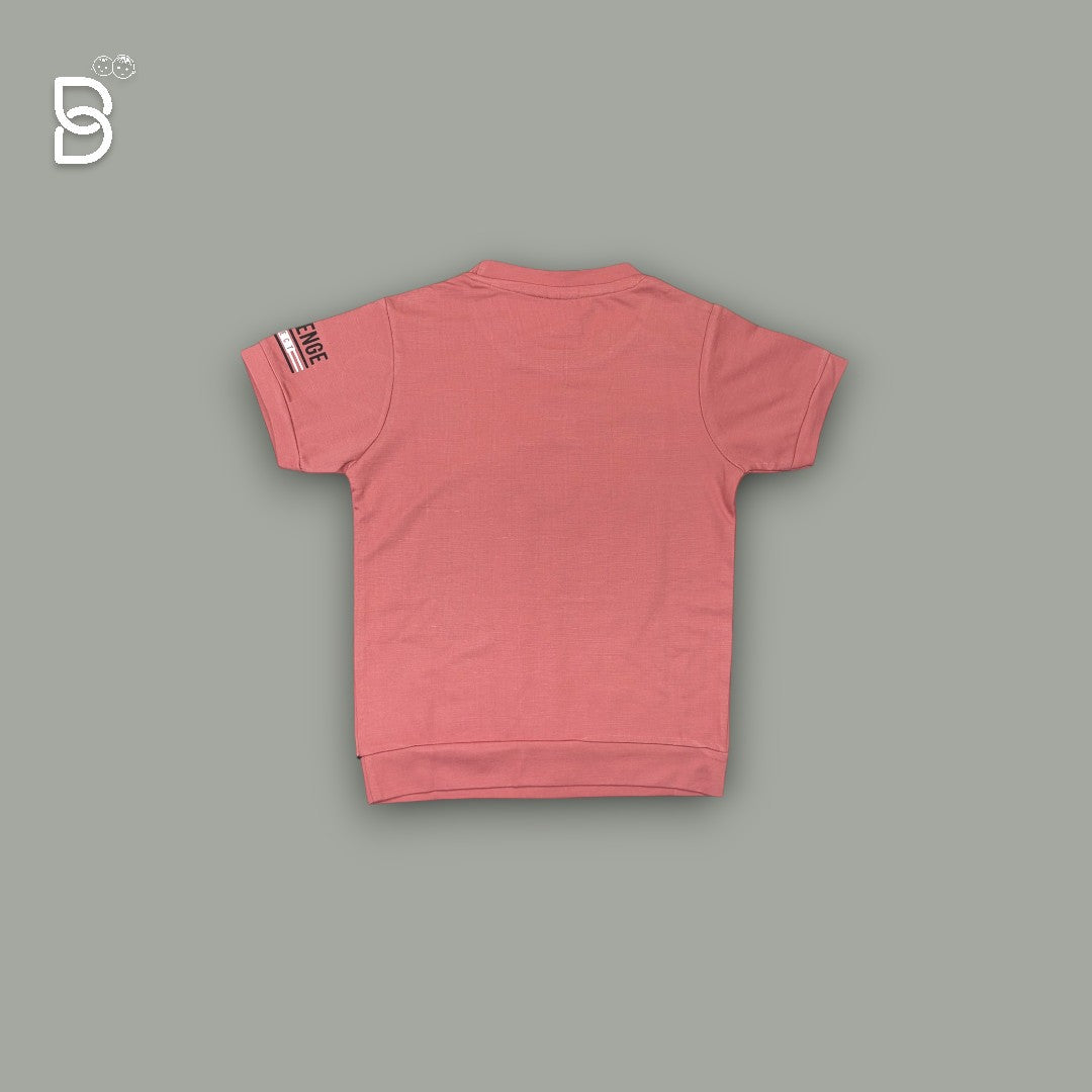 BOYS PRINTED T-SHIRT AND NICKER RUST - UNO KIDS