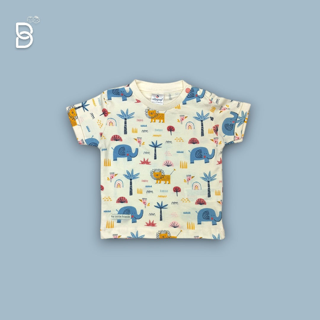 KIDS FULL PRINTED T-SHIRT & RED NICKER - OLLYPOP
