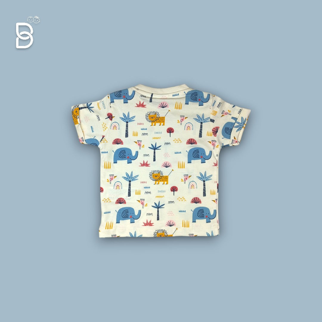 KIDS FULL PRINTED T-SHIRT & RED NICKER - OLLYPOP