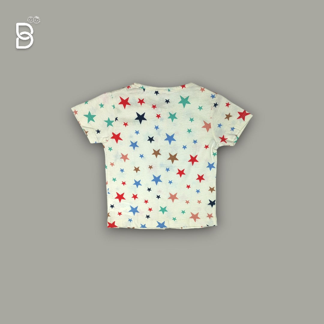 KIDS SHORT SLEEVES FULL PRINTED T-SHIRT & NICKER UNISEX MULTI - OLLYPOP
