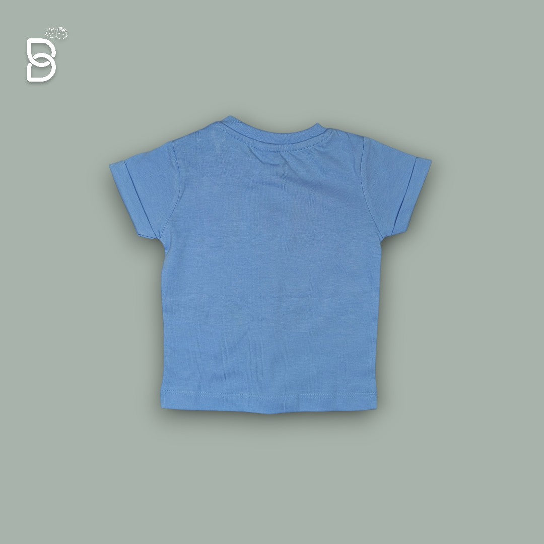 BOYS T-SHIRT & NICKER (SKY BLUE & WHITE)