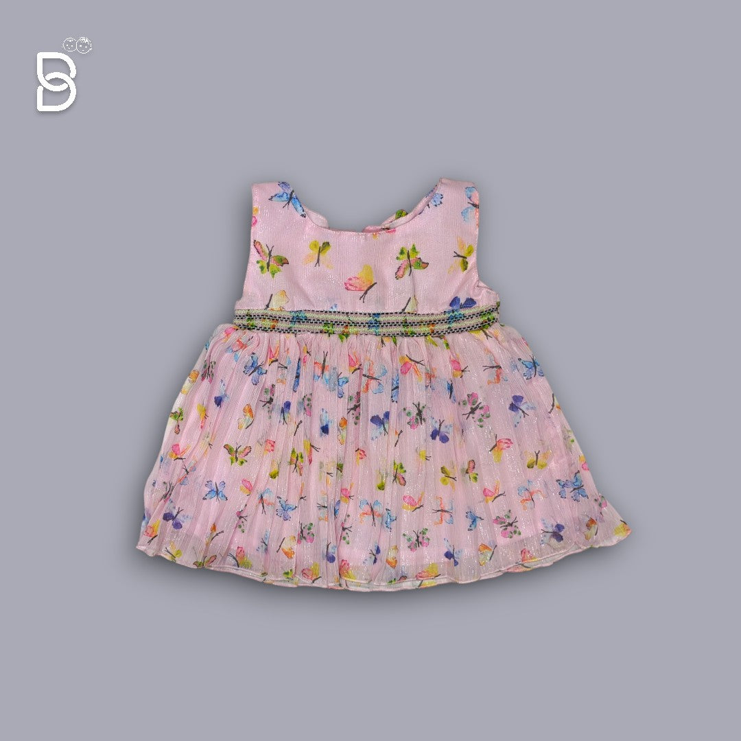 BABY GIRL MID/KNEES LENGTH CASUAL DRESS PINK - JILAX