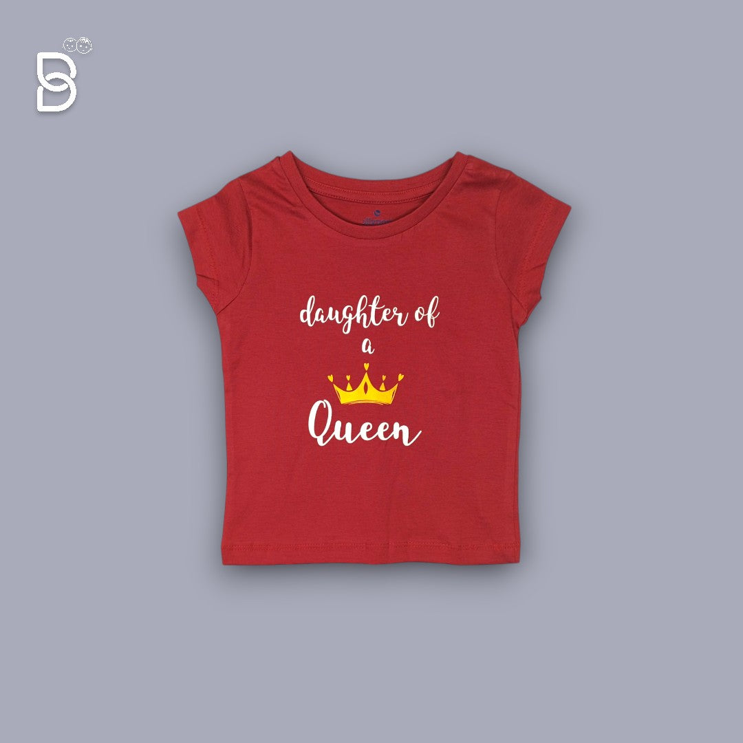 GIRLS CASUAL WEAR COTTON T-SHIRT & NICKER CHERRY RED - OLLYPOP