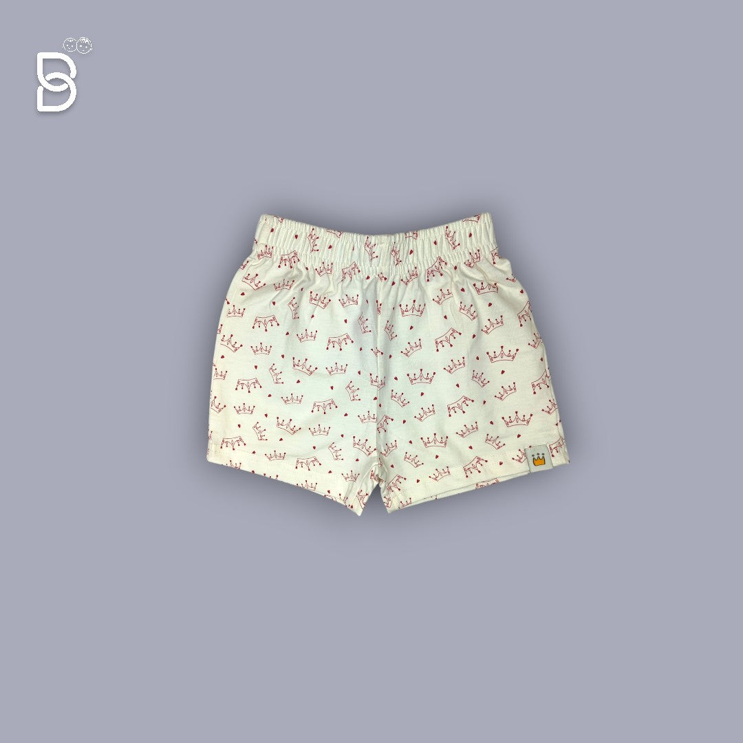 GIRLS CASUAL WEAR COTTON T-SHIRT & NICKER CHERRY RED - OLLYPOP