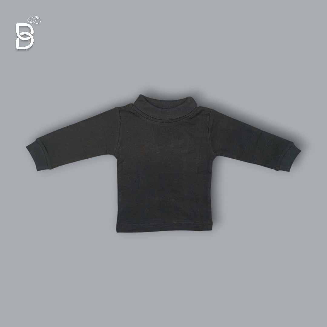 POLO NECK T-SHIRT BLACK COLOR