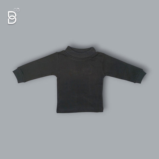 POLO NECK T-SHIRT BLACK COLOR