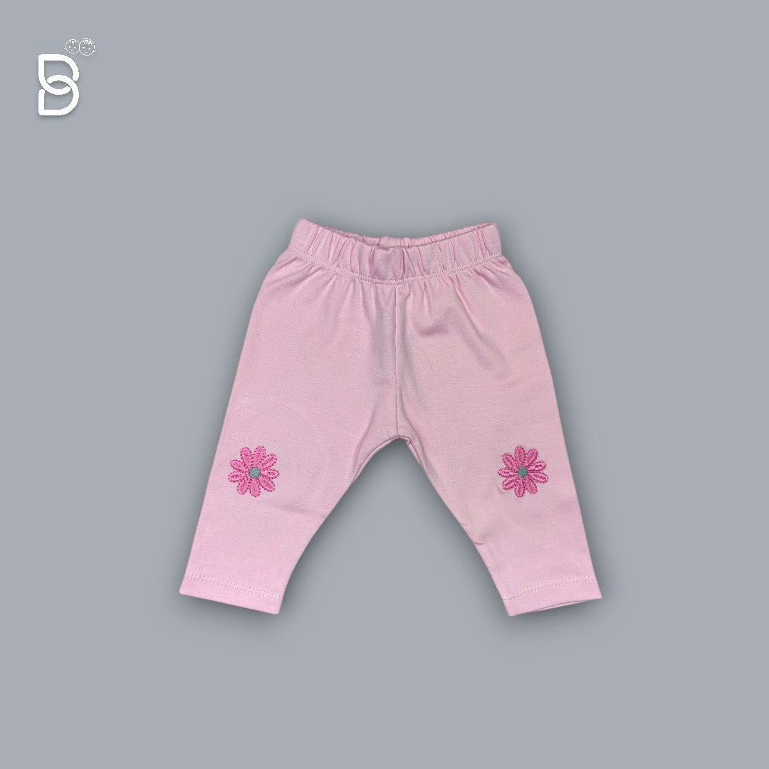 GIRLS COTTON FROCK & PANT PINK COLOUR