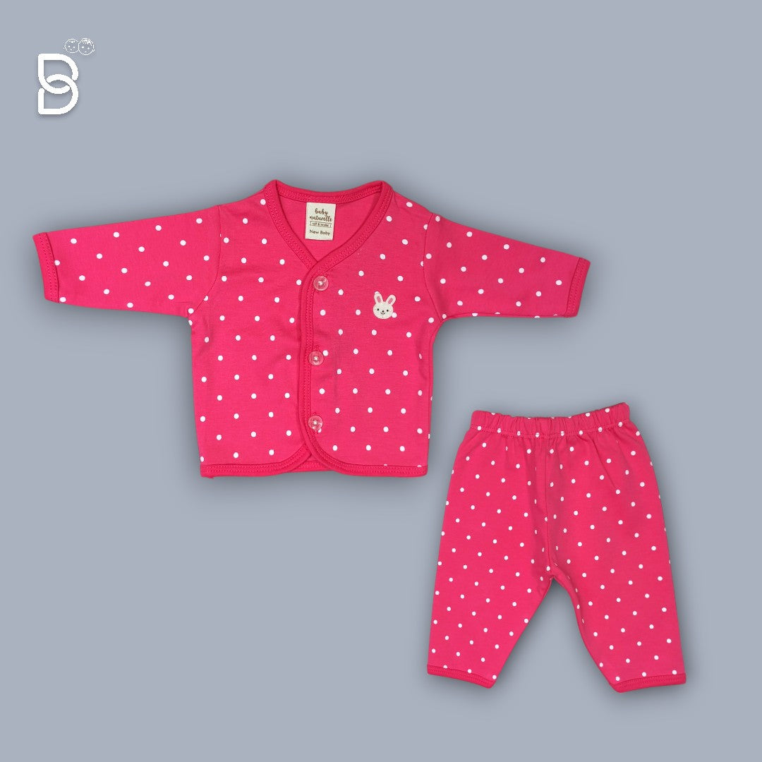 NEW BORN BABY COTTON SET PINK - NATURELLE