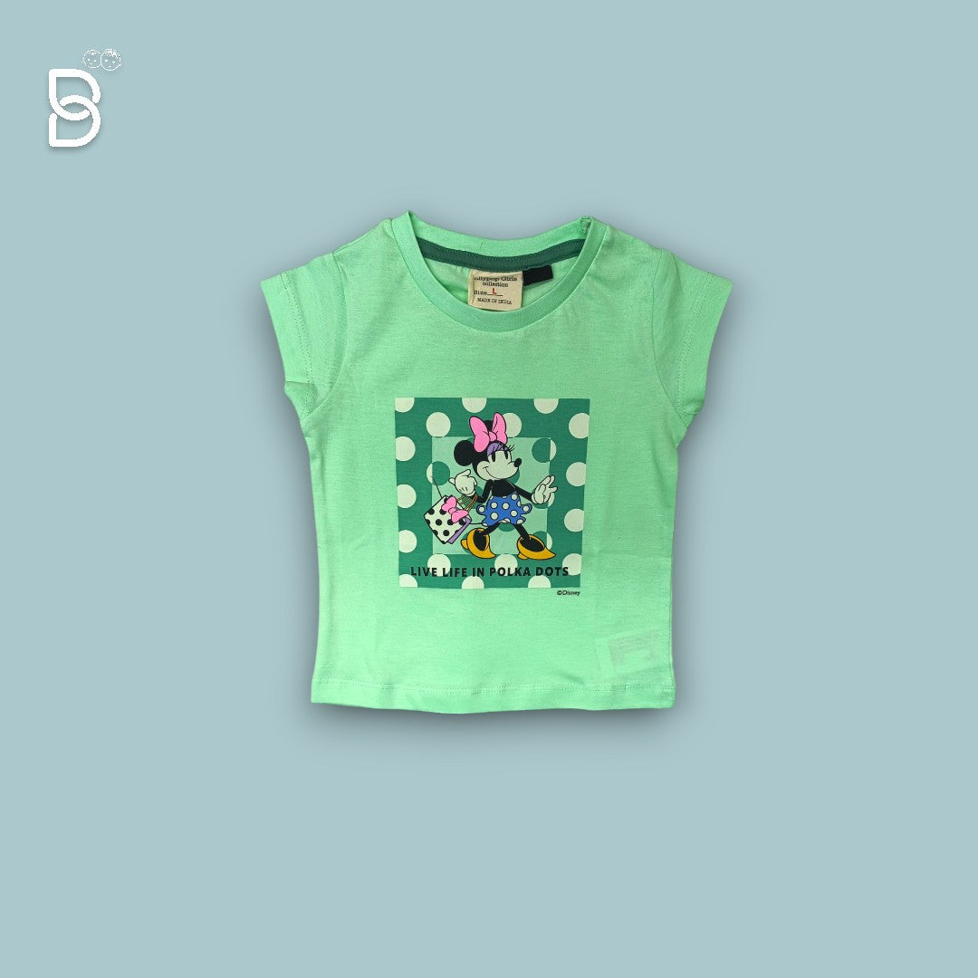 GIRLS CASUAL WEAR COTTON T-SHIRT & NICKER GREEN - OLLYPOP