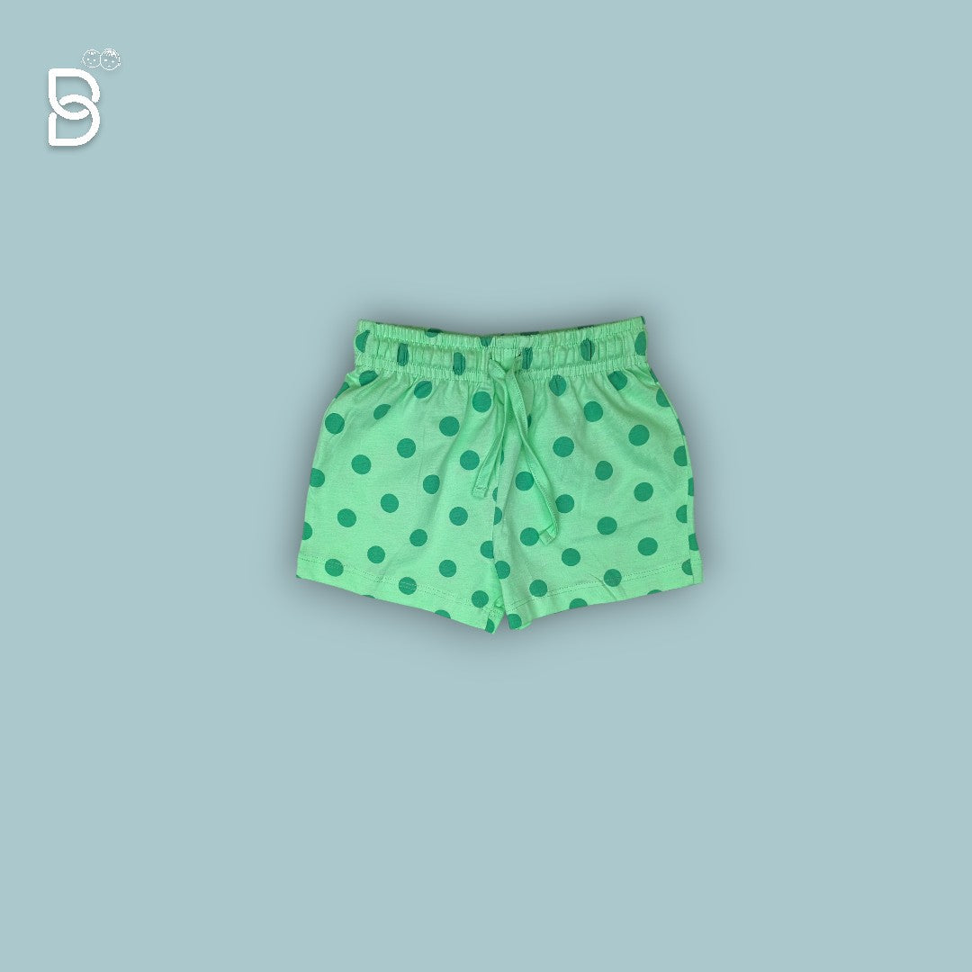GIRLS CASUAL WEAR COTTON T-SHIRT & NICKER GREEN - OLLYPOP
