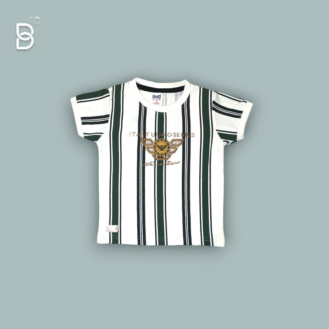KIDS CASUAL WEAR CHECKERED T-SHIRT & PANT GREEN - UNO KIDS