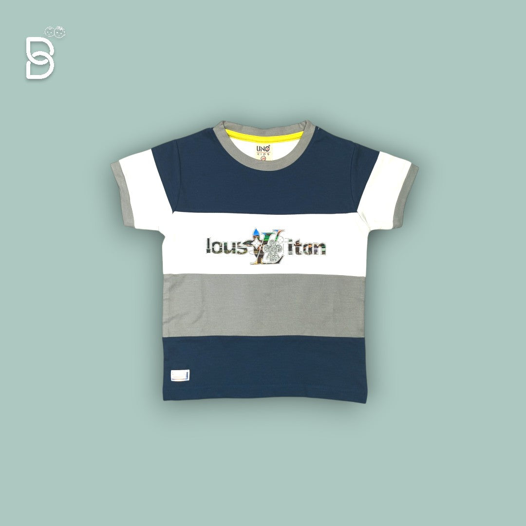 BOYS PRINTED T-SHIRT AND NICKER GREY - UNO KIDS