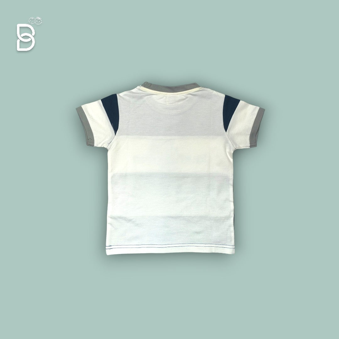 BOYS PRINTED T-SHIRT AND NICKER GREY - UNO KIDS