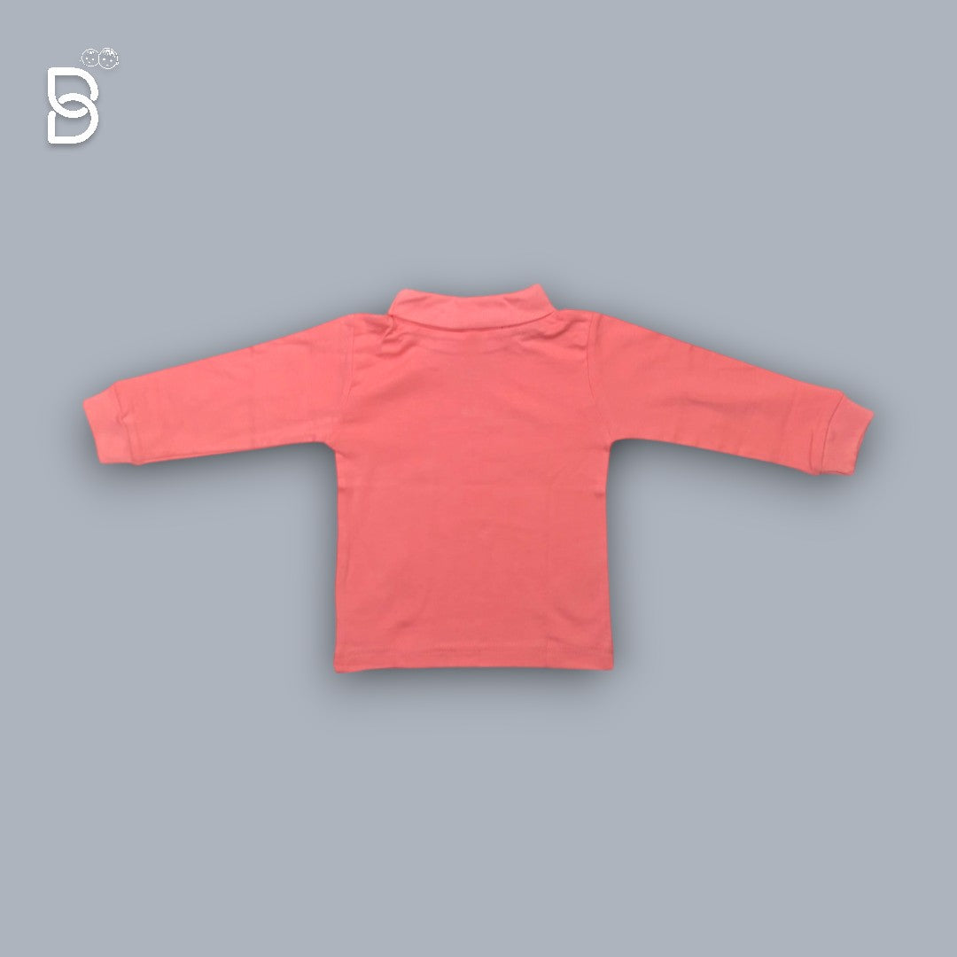 POLO NECK T SHIRT PINK COLOR