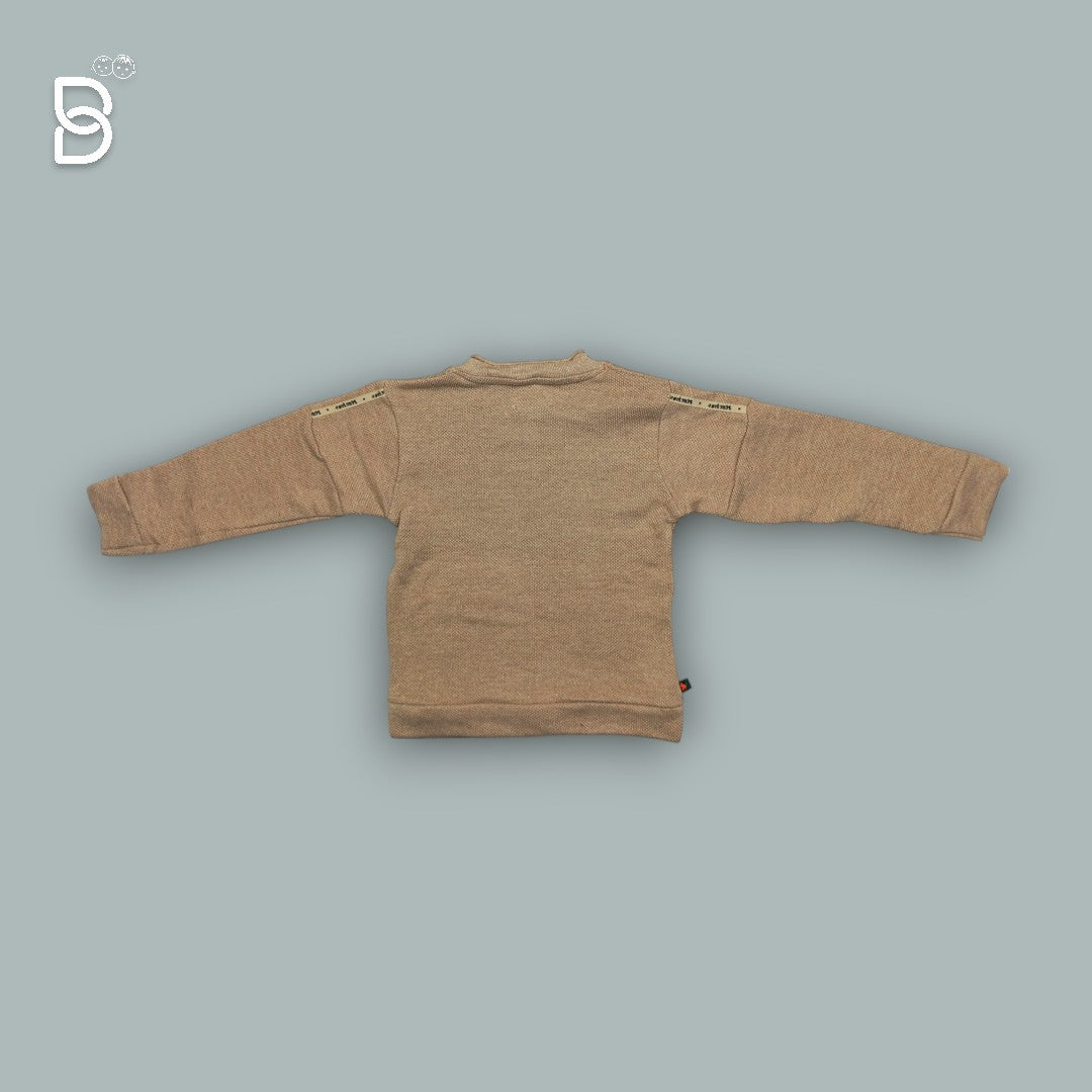 BROWN FULL SLEEVES T-SHIRT & BLACK PANT