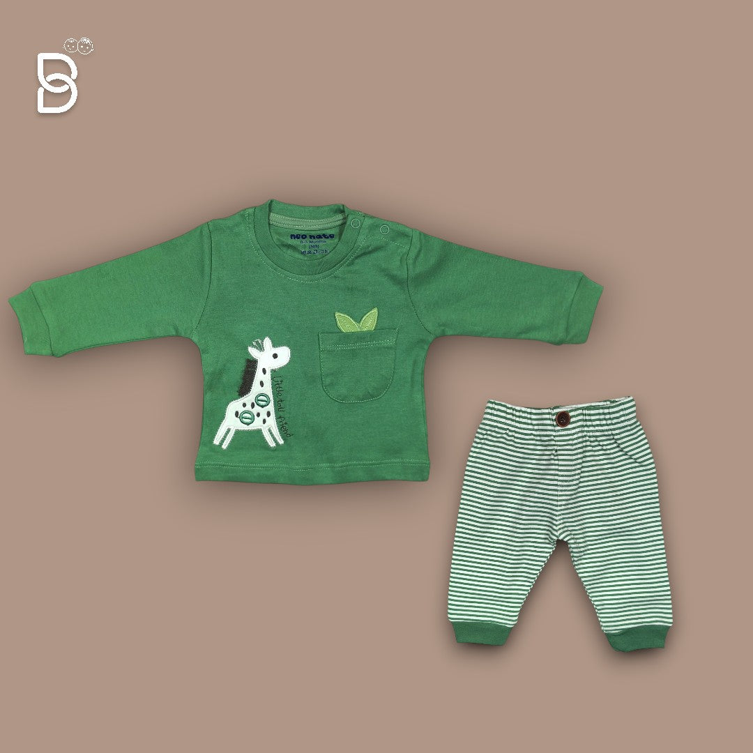 FULL SLEEVE T-SHIRT AND PANT GREEN COLOR