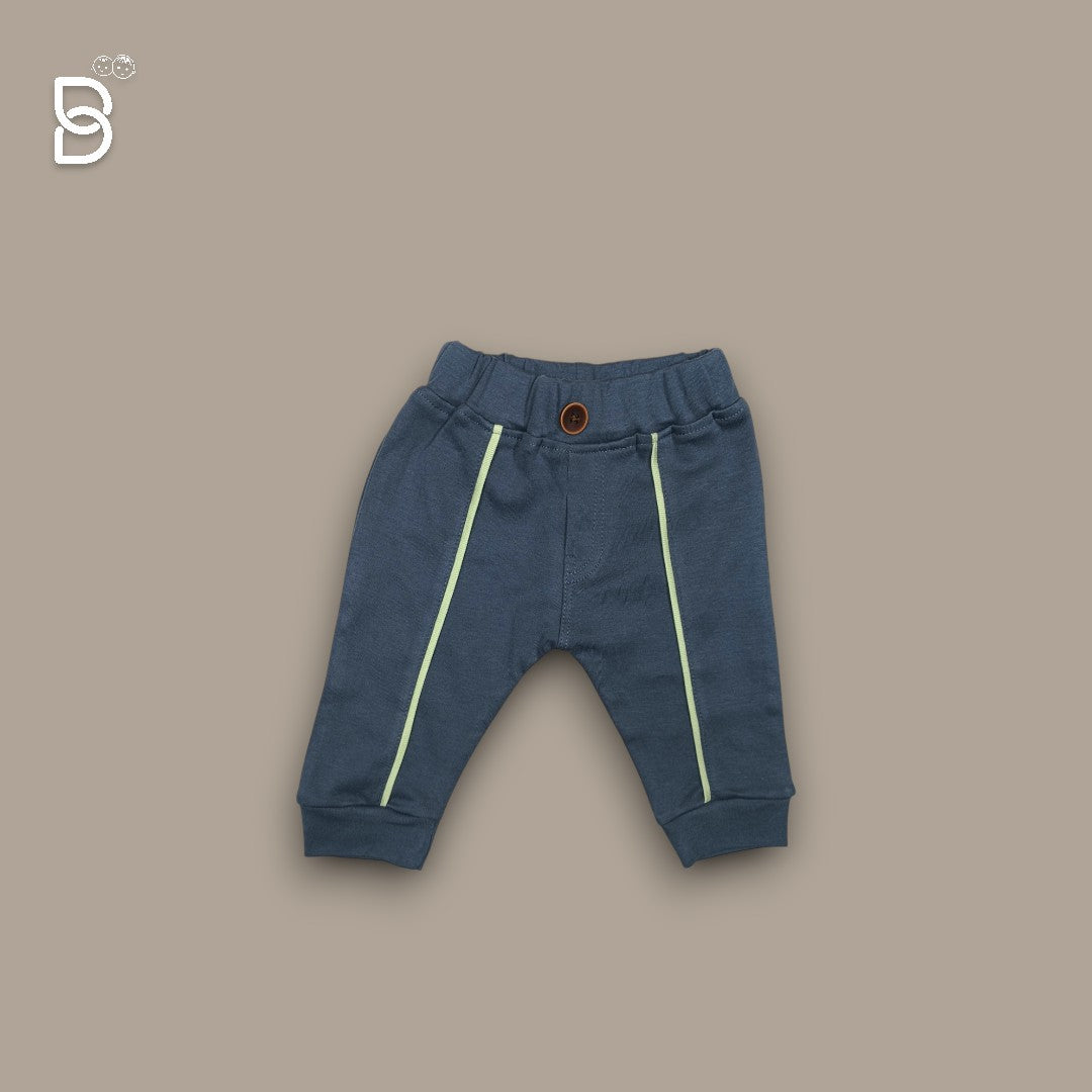 BABY BOY GREEN SHIRT - WHITE T-SHIRT - NAVY BLUE PANT