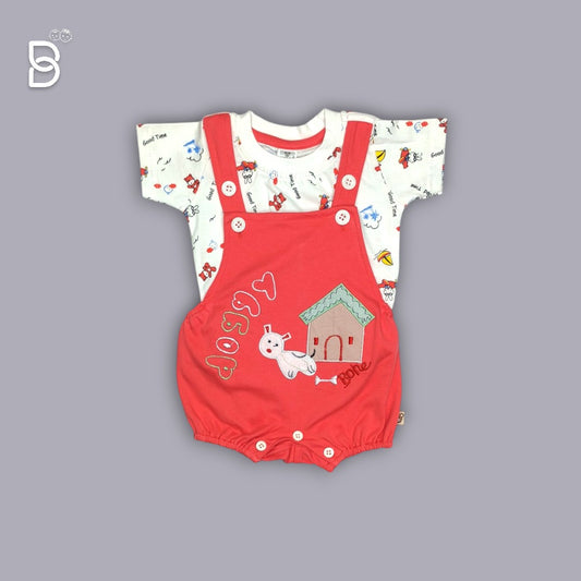 SOFT COTTON DUNGAREE SET FOR NEW BORNS