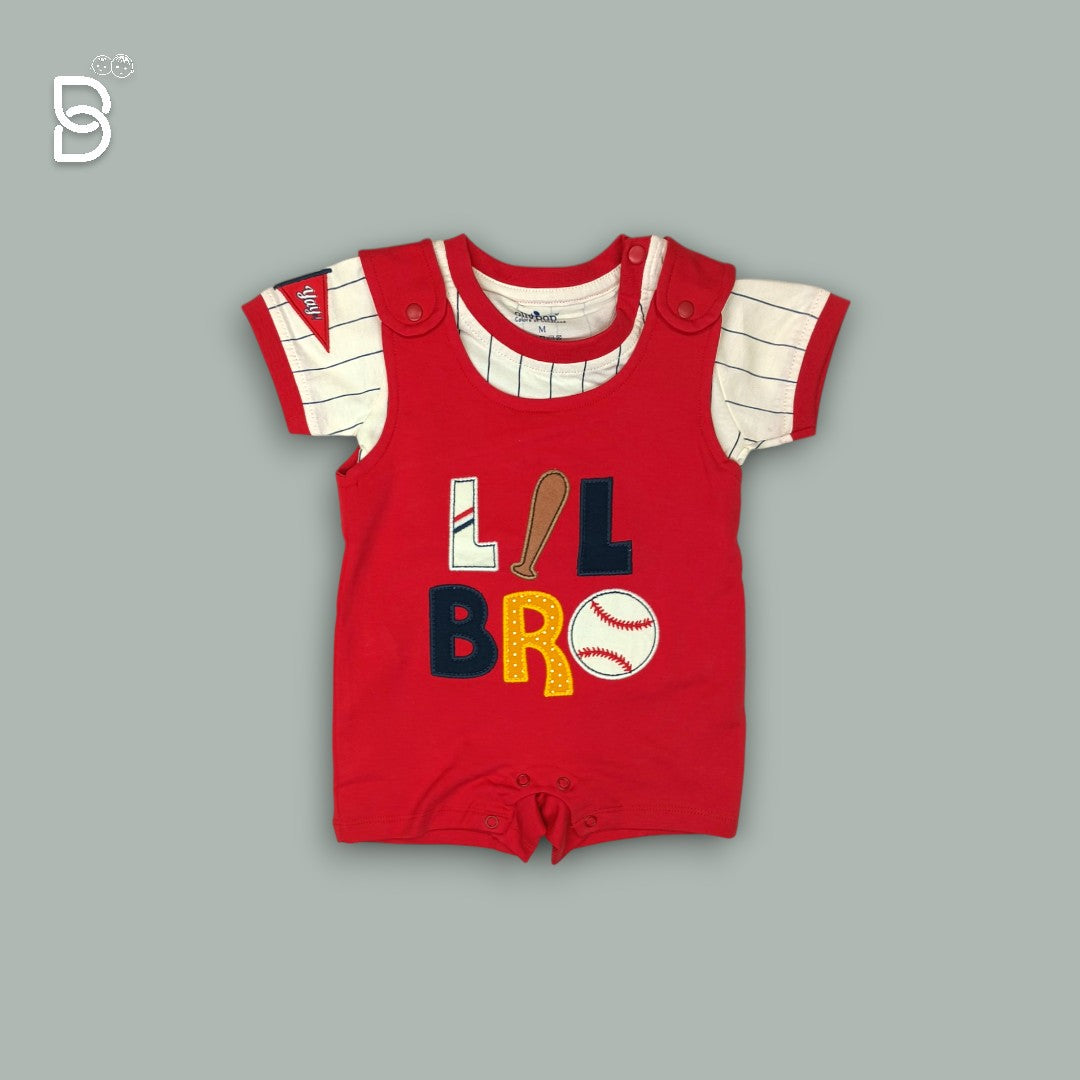 A ONE PIECE GARMENT FOR NEW BORNS RED