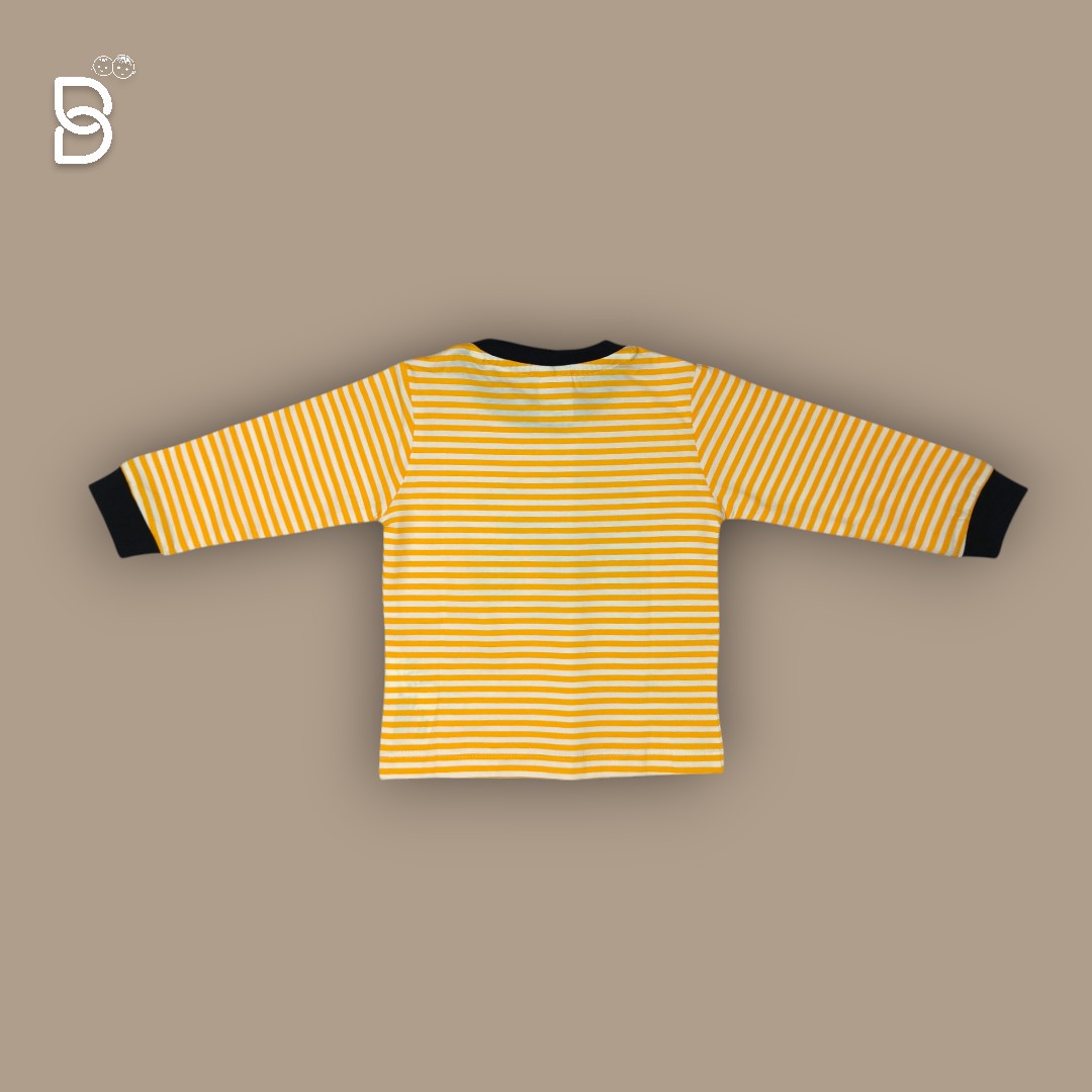 KIDS CASUAL MOTORCYCLE PRINTED T-SHIRT & PANTS YELLOW - OLLYPOP