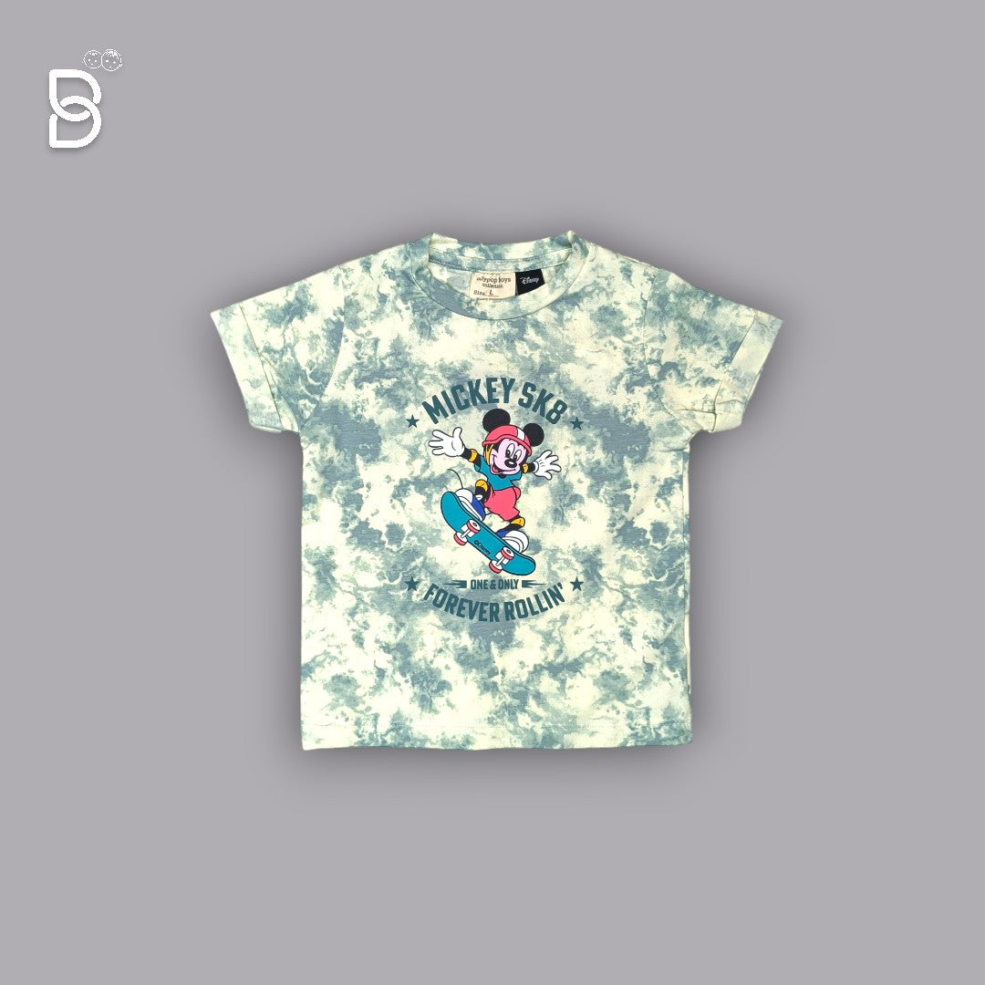 BOYS PRINTED T-SHIRT AND NICKER MULTI - OLLYPOP