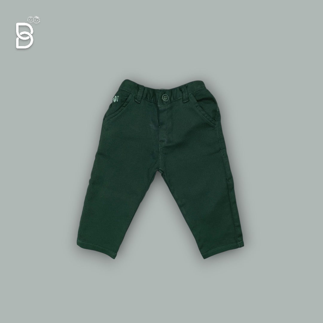 BOYS COTTON FULL SLEEVE T-SHIRT, SHIRT & PANT GREEN - NACHOS