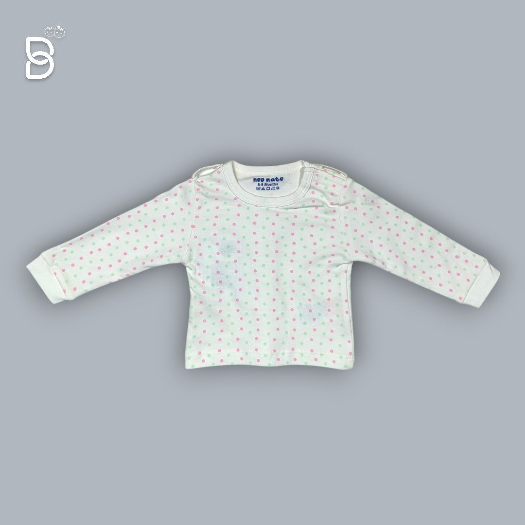 GIRLS COTTON PINAFORE DRESS WITH T-SHIRT PISTA GREEN - NEO NATE