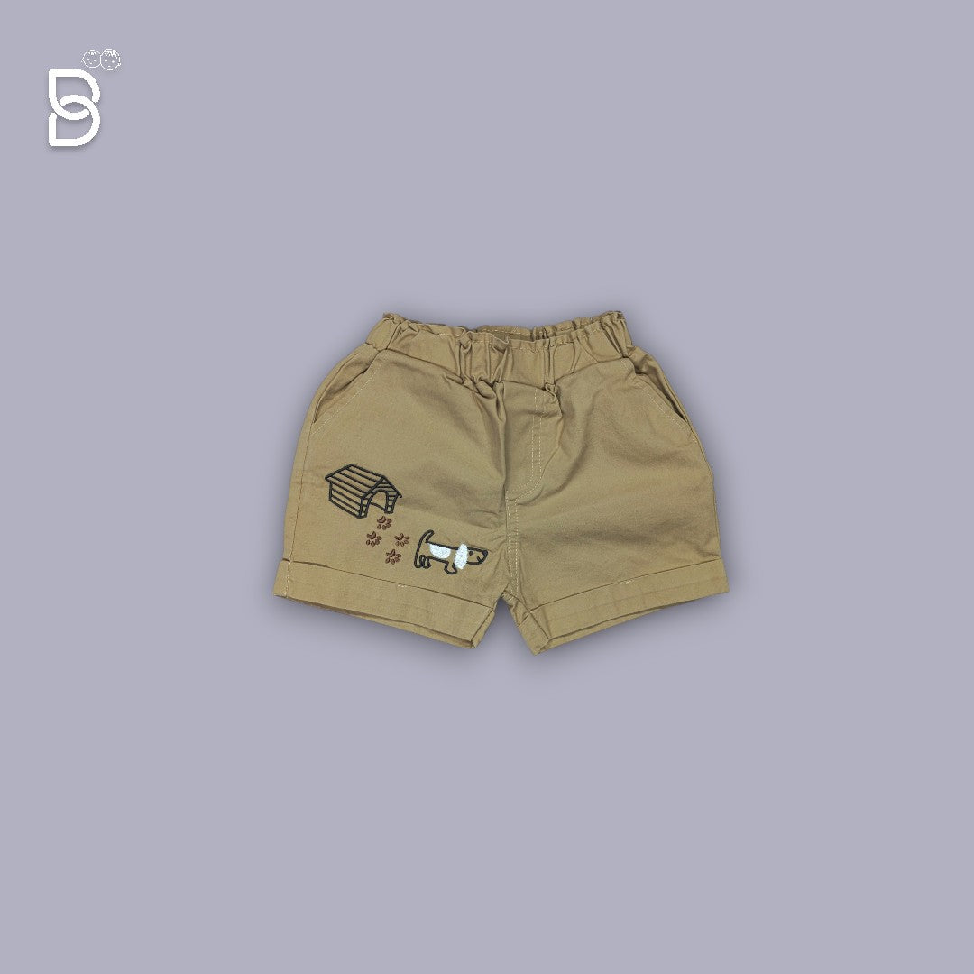 BOYS PRINTED T-SHIRT AND NICKER CREAM - OLLYPOP