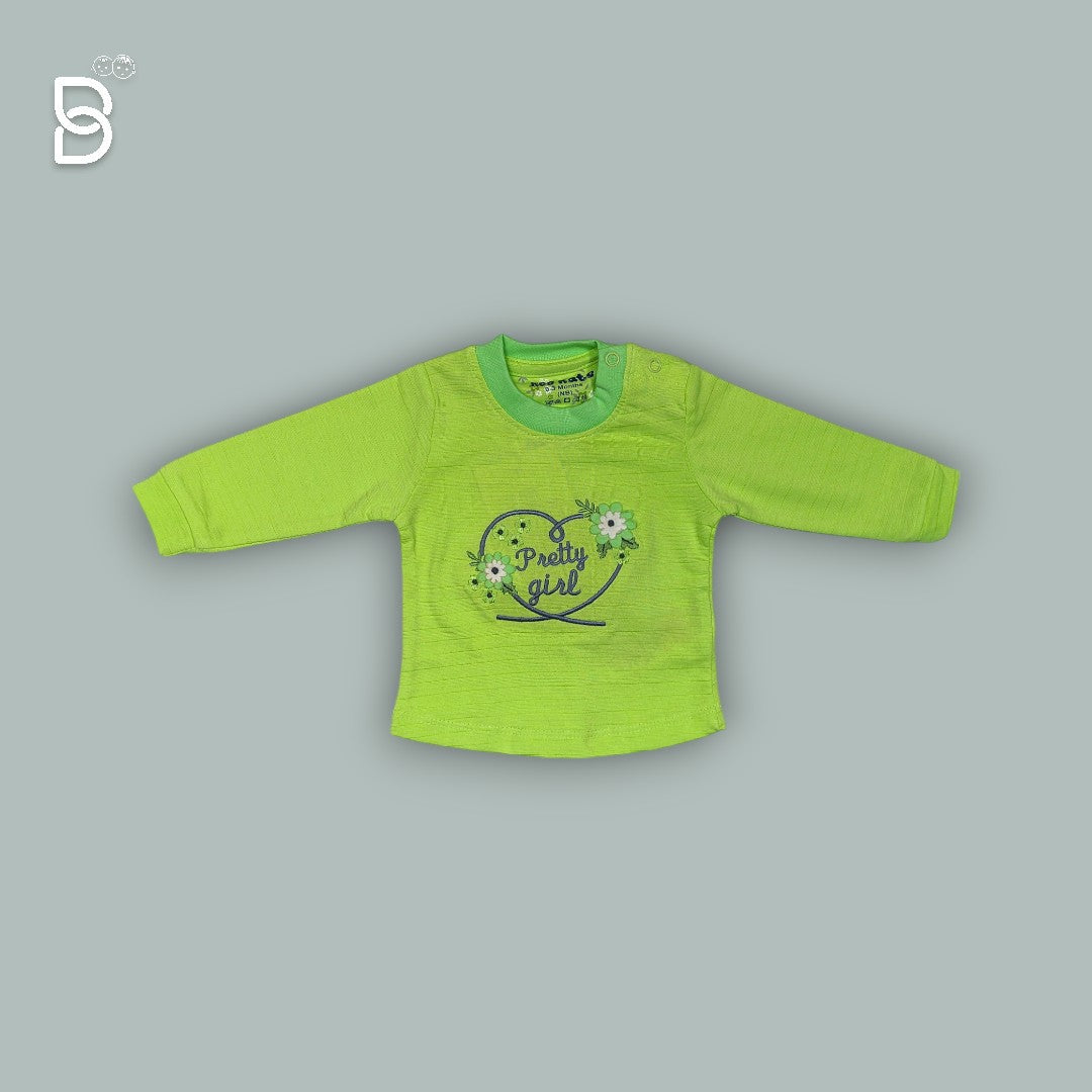 NEO NATE - COTTON FULL SLEEVES PRINTED TOP & JEGGINGS - FLOURESCENT GREEN